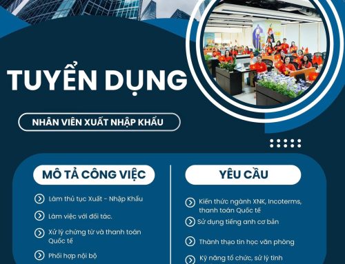 📢 TUYỂN DỤNG NHÂN VIÊN XUẤT NHẬP KHẨU